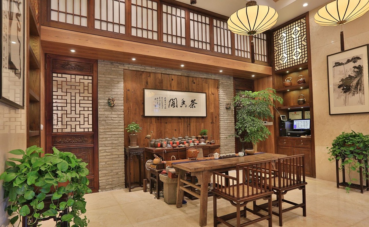 仿古茶樓裝修效果圖